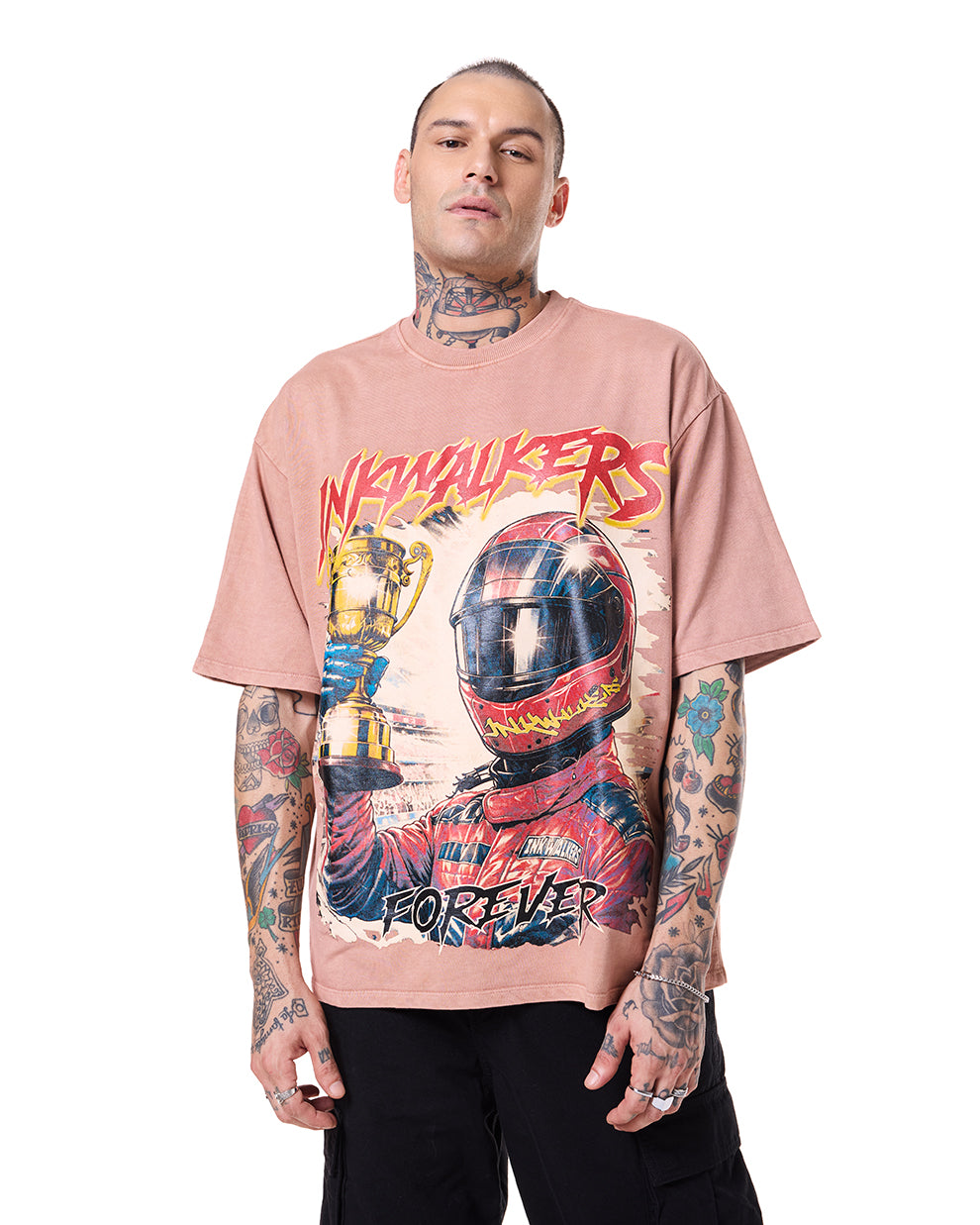 VICTORY LAP TEE - FADED ROSE