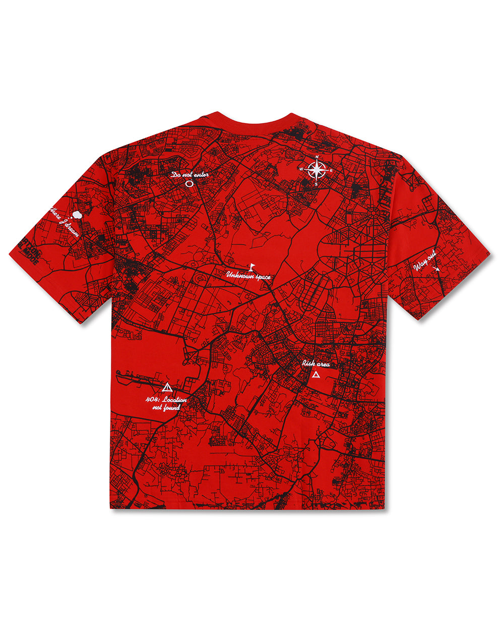 THE ORIGIN MAP TEE - RED
