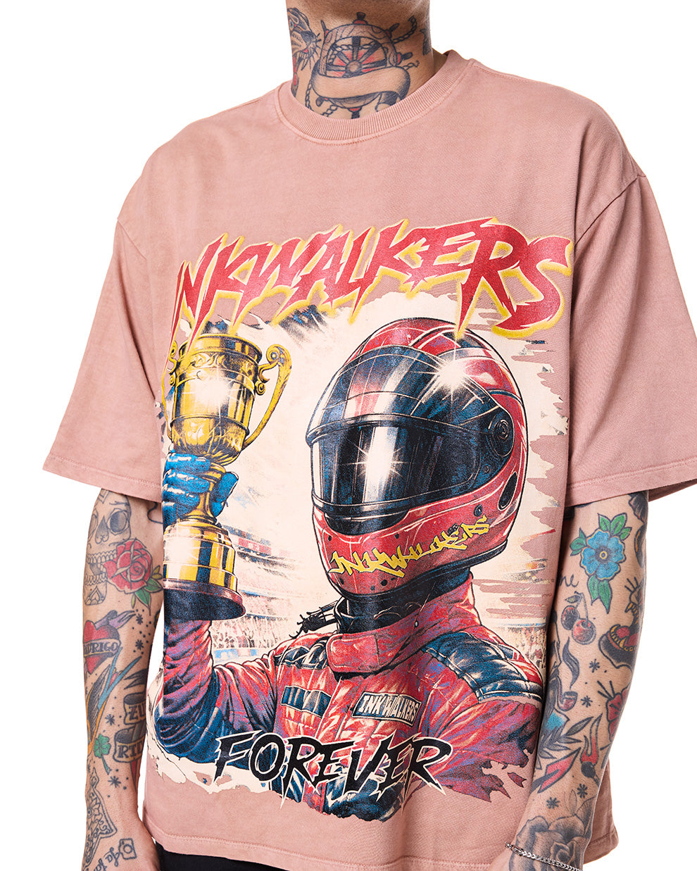 VICTORY LAP TEE - FADED ROSE