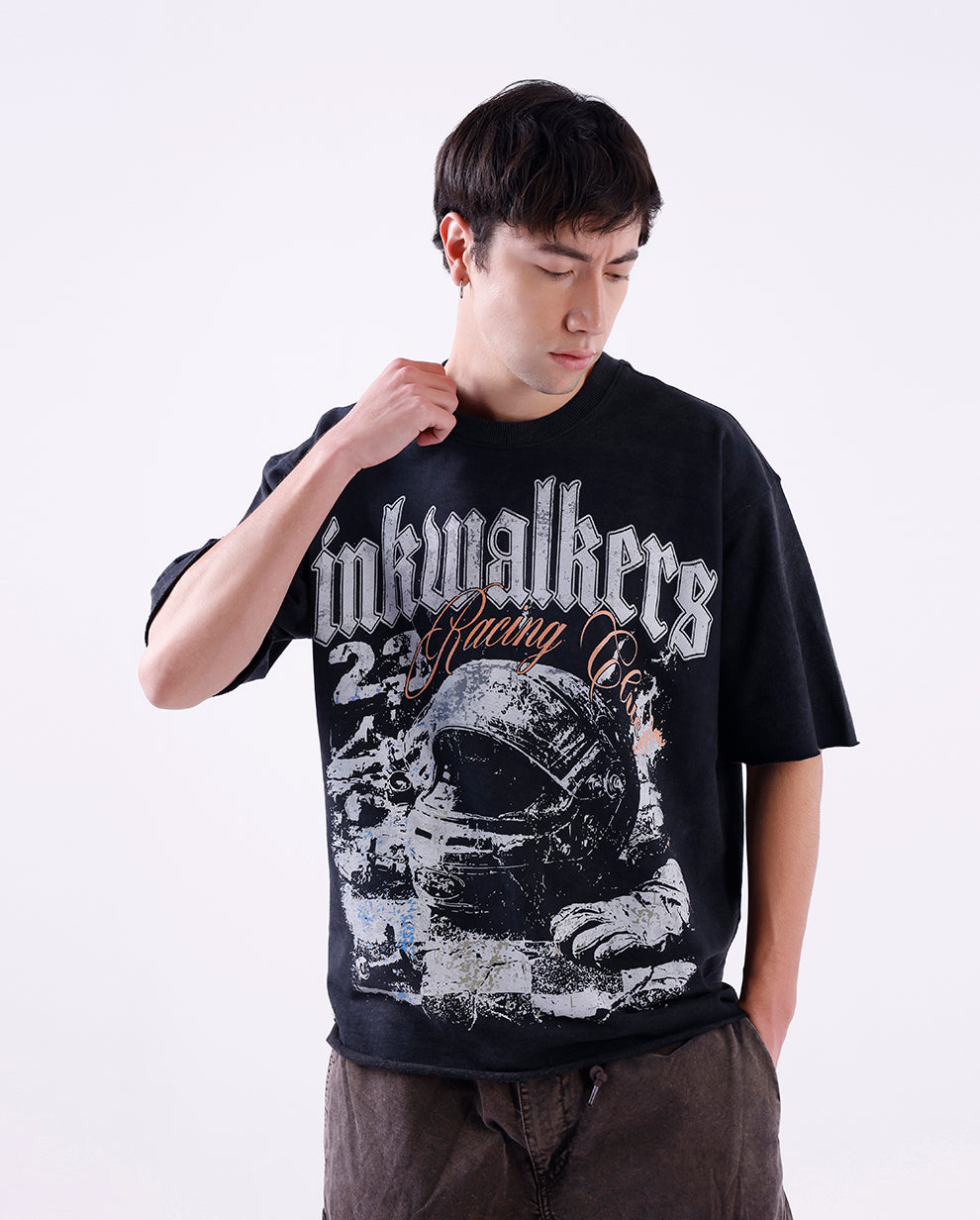 THE GEAR UP TEE - BLACK WASHED