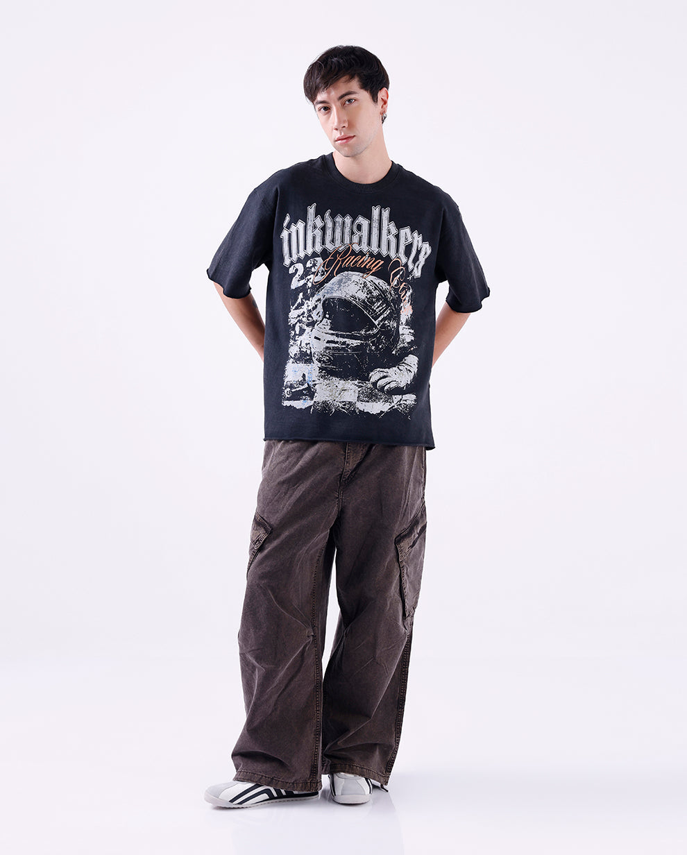 THE GEAR UP TEE - BLACK WASHED