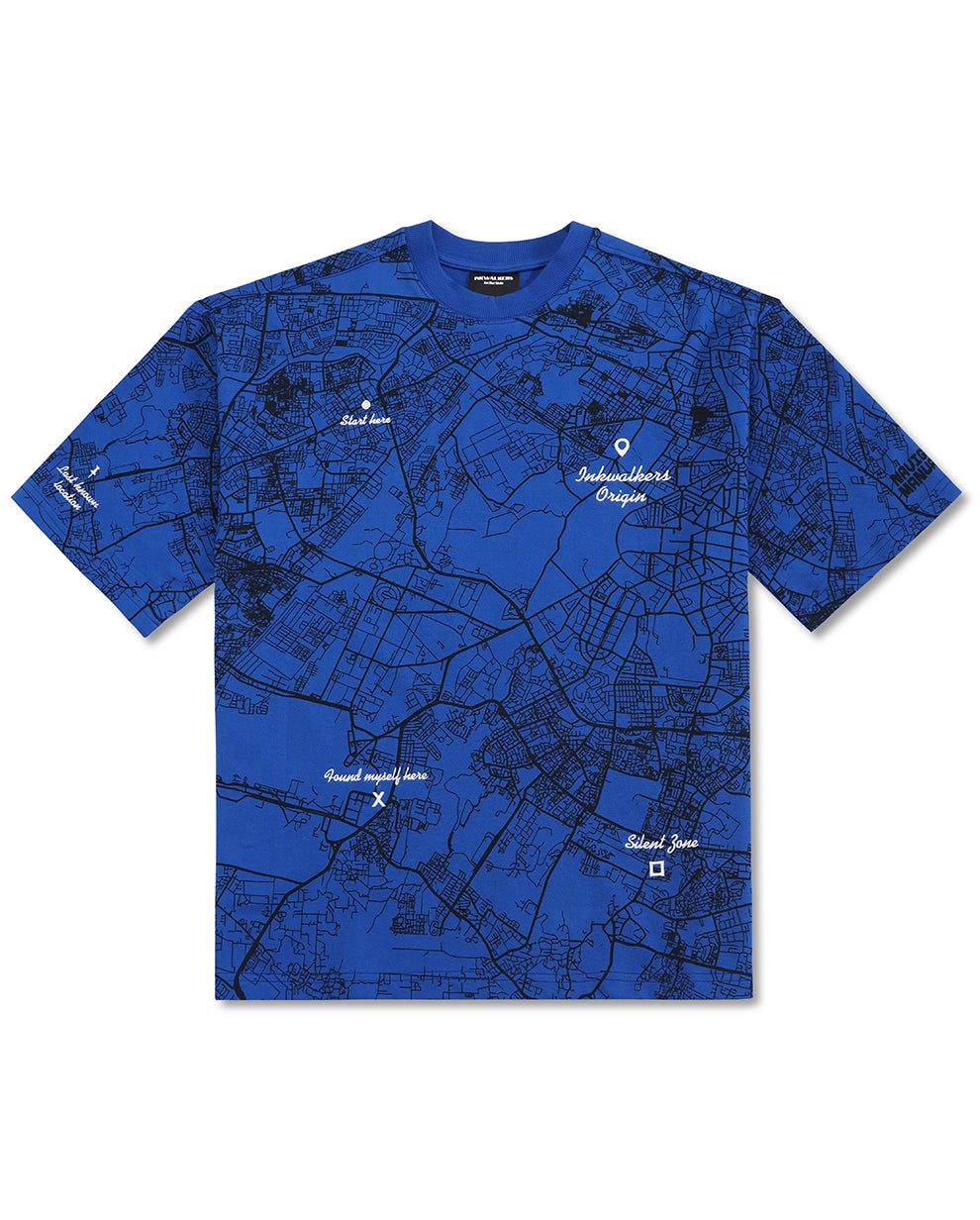 THE ORIGIN MAP TEE - ROYAL BLUE