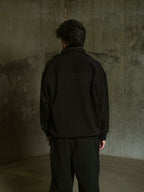 VINTAGE QUARTER ZIP UP - BLACK