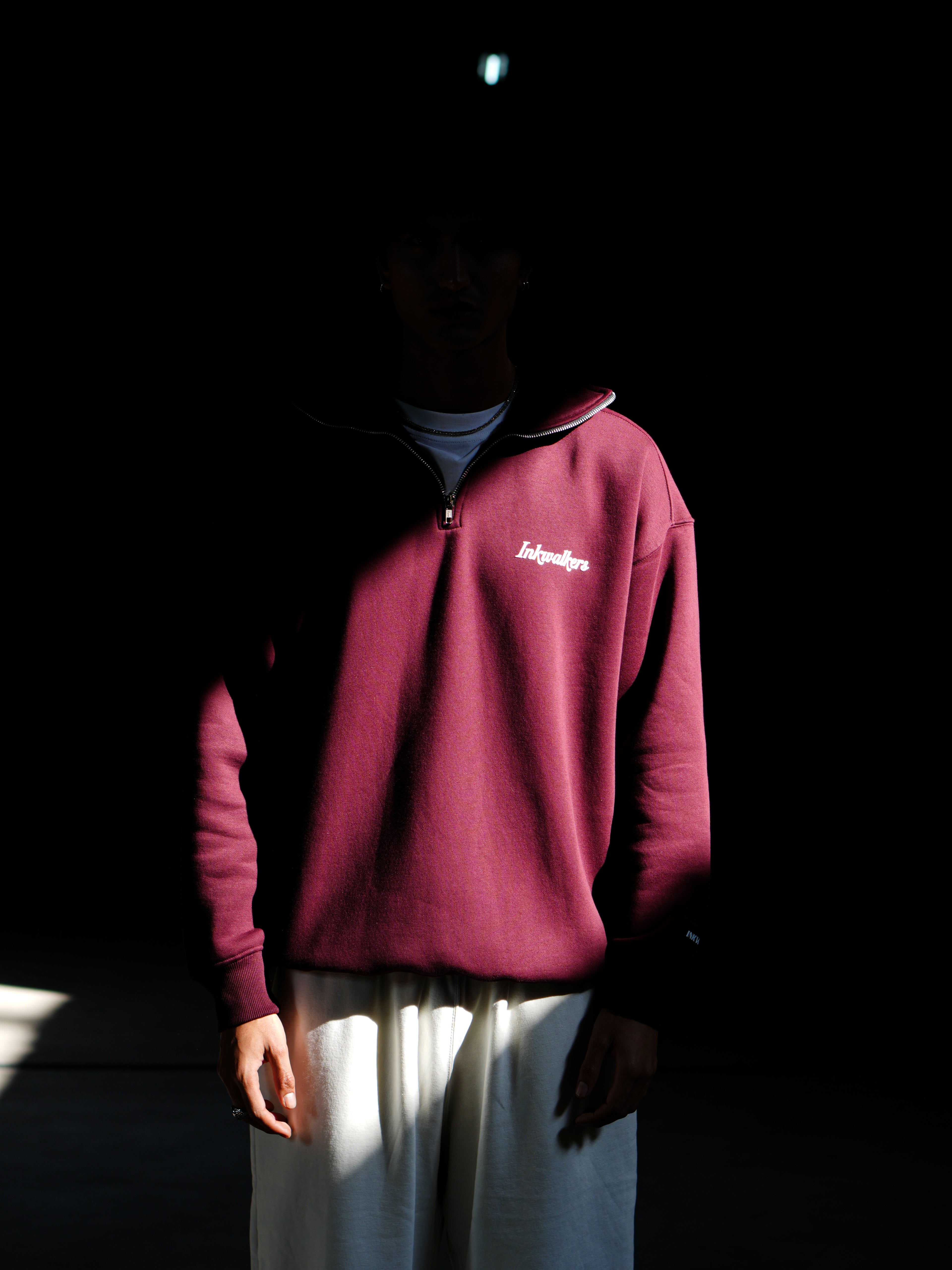 VINTAGE QUARTER ZIP UP - WINE