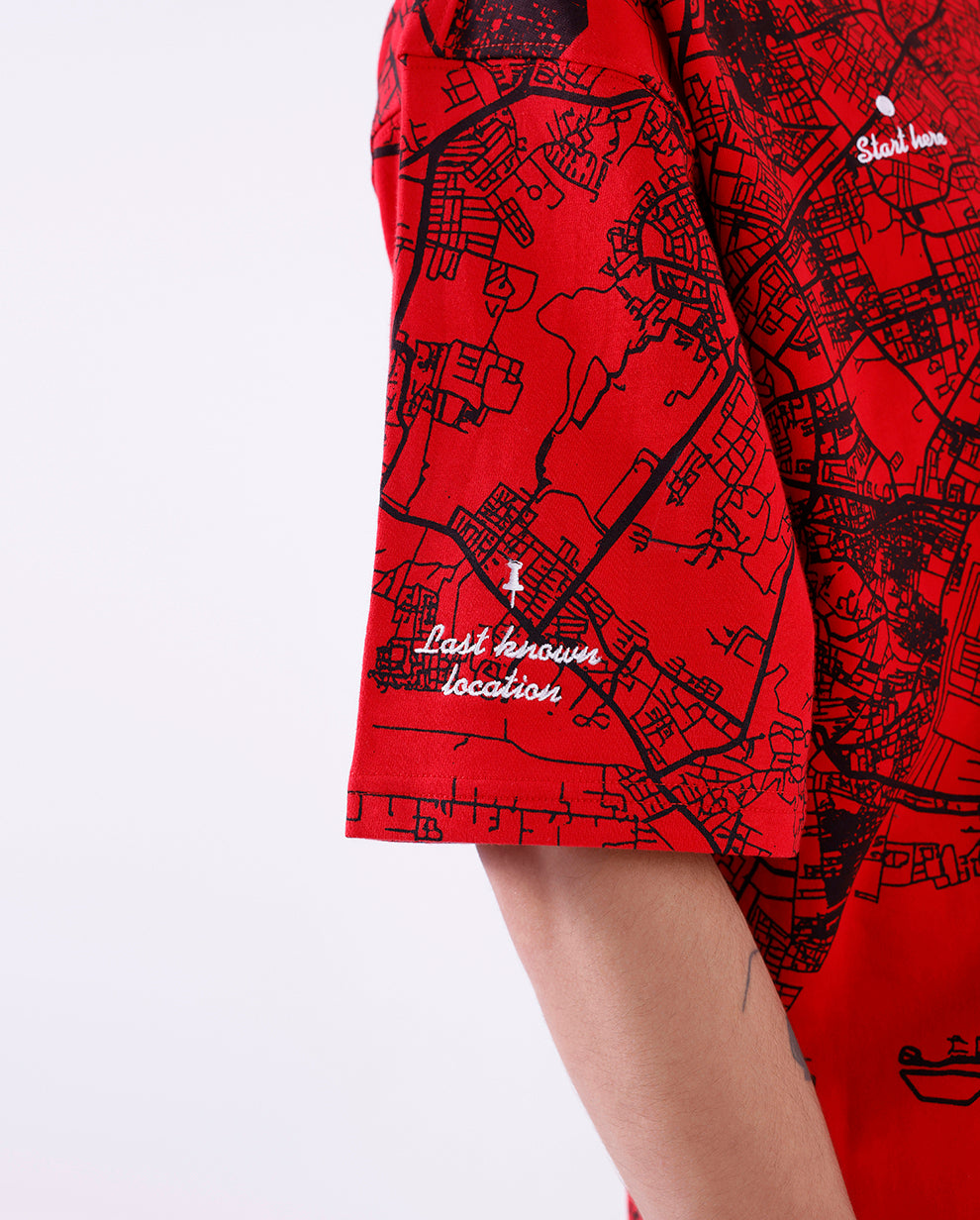 THE ORIGIN MAP TEE - RED