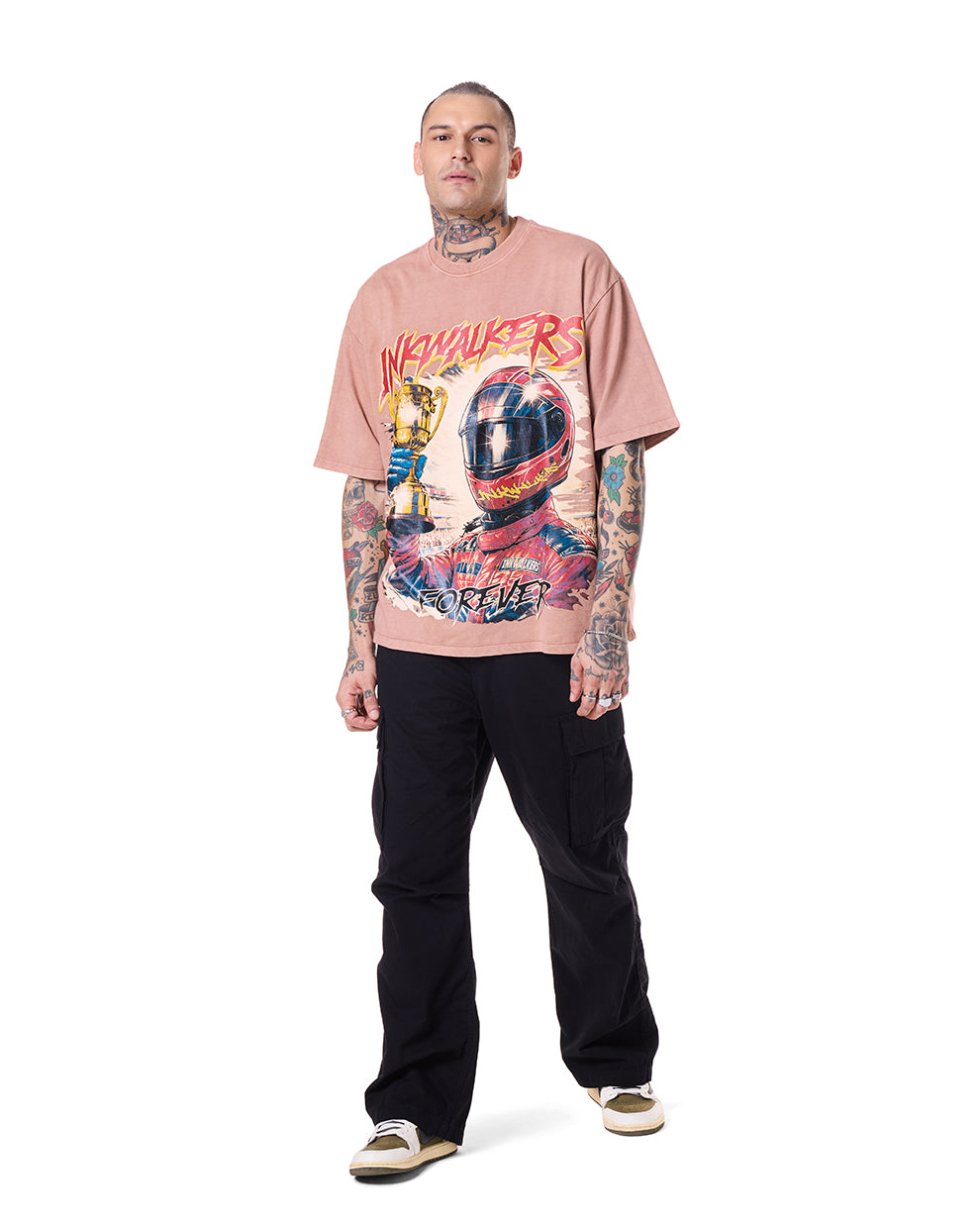 VICTORY LAP TEE - FADED ROSE