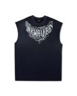 Kisses not promises tank - Navy - Image 2